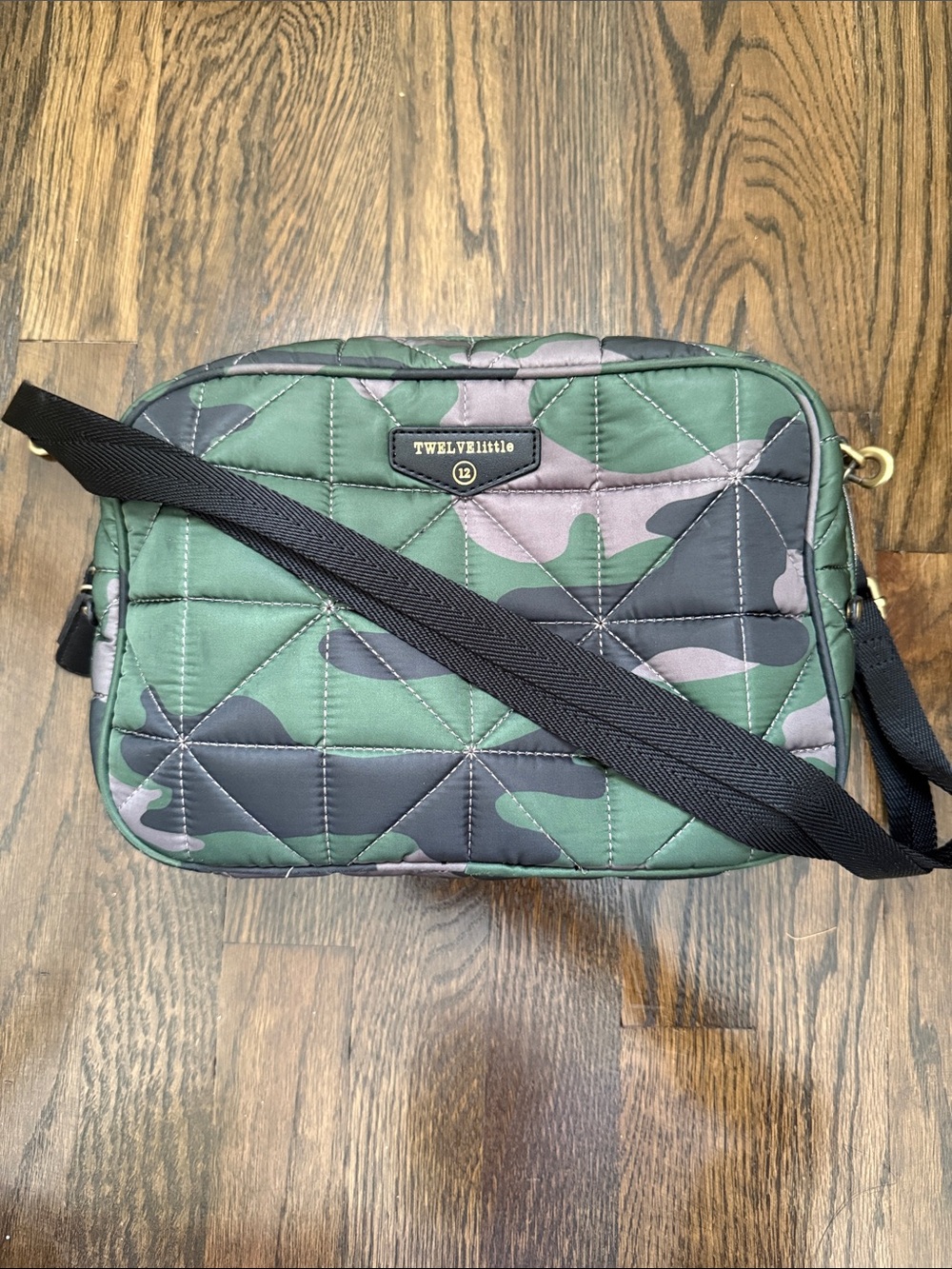 Twelve Little | Camouflage Quilted Diaper Bag - Green Camo